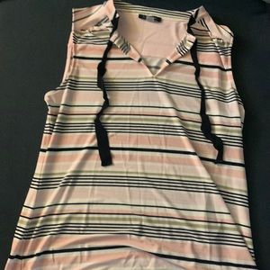 A Pink and blue and white shirt